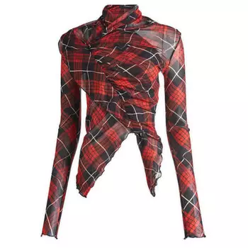 Топ с сетчатой драпировкой и длинными рукавами Jean Paul Gaultier, черный