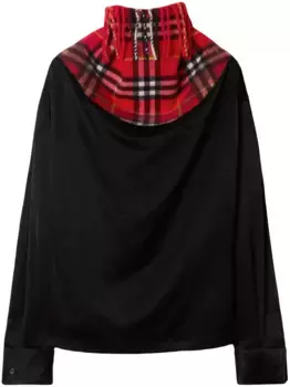Топ с шарфом BURBERRY, черный