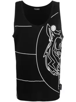 Топ с тигровым принтом Plein Sport, черный