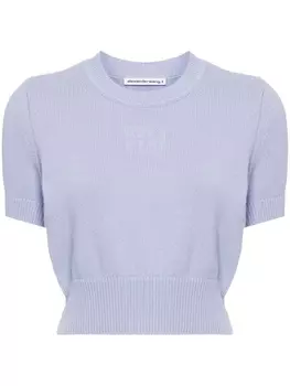 Топ с тисненым логотипом Alexander Wang, фиолетовый