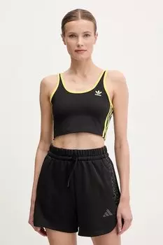 Топ с тремя полосками Adidas Originals, черный