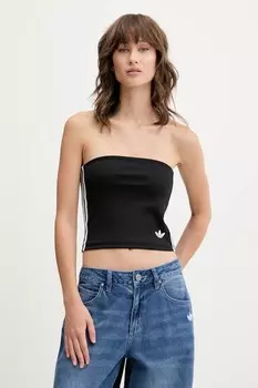 Топ с тремя полосками Adidas Originals, черный
