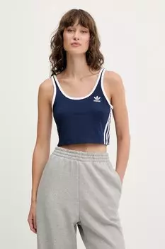 Топ с тремя полосками Adidas Originals, темно-синий