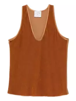 Топ с U-образным вырезом Forte Forte, коричневый