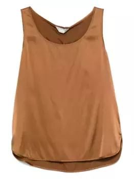 Топ с U-образным вырезом MAX MARA, коричневый