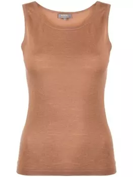 Топ с U-образным вырезом N.Peal, коричневый