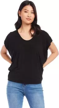 Топ с удлиненными рукавами Karen Kane, черный