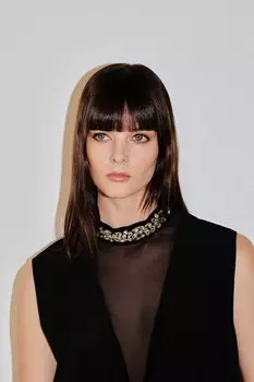 Топ с украшением из стразов H&M, черный