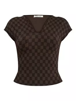 Топ с узором Venazia By Malene Birger, коричневый