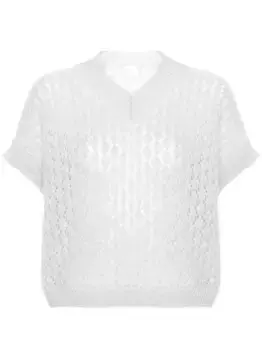 Топ с V-образным вырезом Eleventy, серый