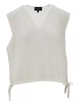 Топ с V-образным вырезом Emporio Armani, белый