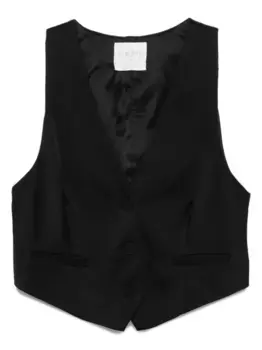 Топ с V-образным вырезом Forte Forte, черный