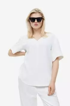 Топ с V-образным вырезом H&M