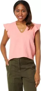 Топ с V-образным вырезом и короткими рукавами bobi Los Angeles, цвет Kiss