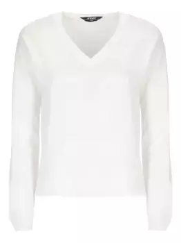 Топ с V-образным вырезом и нашивкой-логотипом K-Way, белый