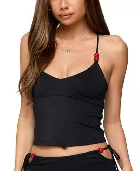 Топ с V-образным вырезом Maree Bead Edikted, черный