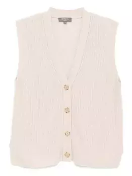 Топ с V-образным вырезом N.Peal, нейтральный