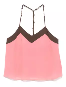 Топ с V-образным вырезом Patrizia Pepe, розовый