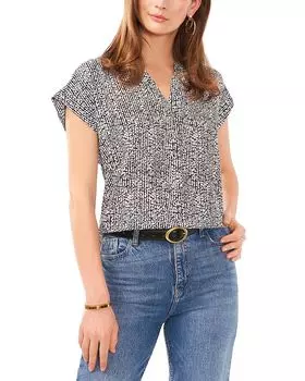 Топ с V-образным вырезом VINCE CAMUTO, мультиколор