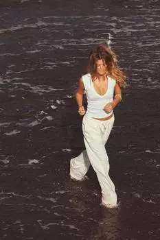 Топ с v-образным вырезом ZARA, белый