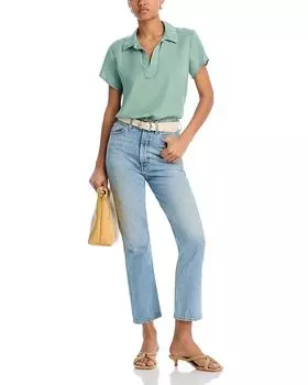 Топ с воротником Bella Dahl, зеленый