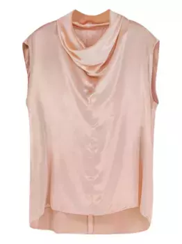 Топ с воротником-хомутом Alberta Ferretti, розовый