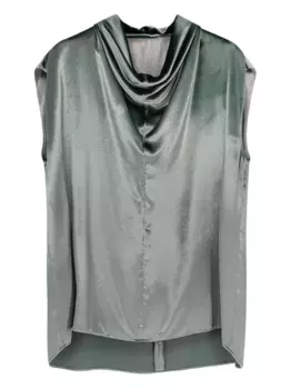 Топ с воротником-хомутом Alberta Ferretti, зеленый