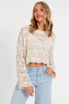 Топ с вязанным крючком из камня QUIZ Clothing