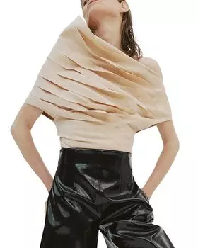 Топ с вставками A.W.A.K.E. MODE, слоновая кость/кремовый