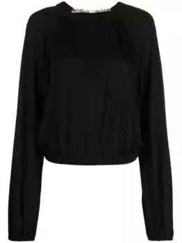 Топ с вырезами и цепочкой Just Cavalli, черный