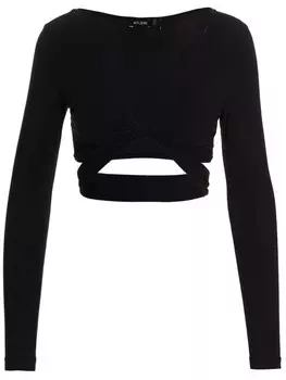 Топ с вырезом Atlein, черный