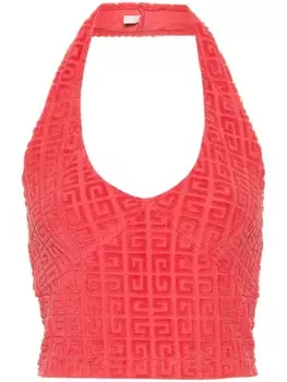 Топ с вырезом халтер и логотипом 4G Givenchy, розовый