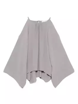 Топ с вырезом халтер Semicouture, серый