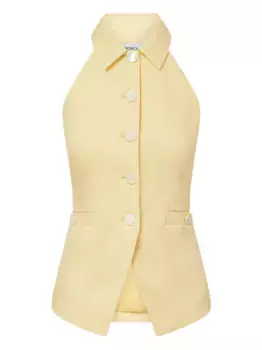 Топ с вырезом халтер Veronica Beard, желтый