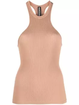 Топ с вырезом халтер в рубчик ANDREDAMO, бежевый