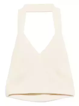 Топ с вырезом халтер WARDROBE.NYC, нейтральный