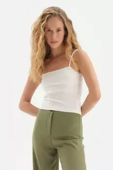 Топ с вырезом на спине и квадратным вырезом Dagi, белый