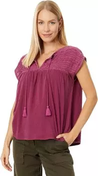 Топ с вырезом Schiffley Notch Lucky Brand, цвет Boysenberry