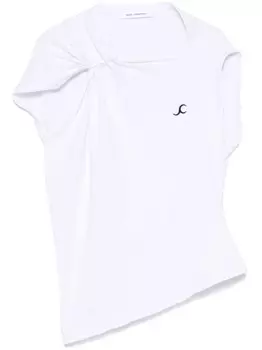 Топ с вышитым логотипом Jade Cropper, белый