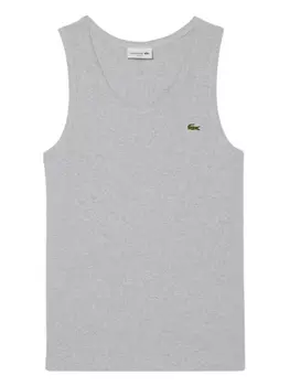 Топ с вышитым логотипом Lacoste, серый