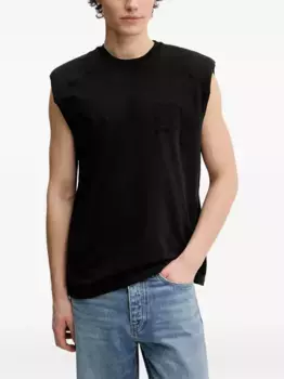 Топ с вышивкой BLUEMARBLE, черный