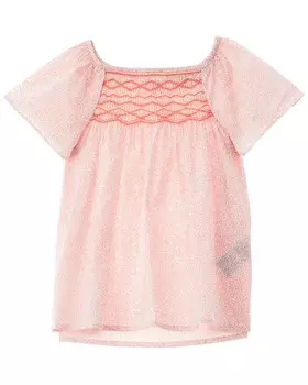 Топ с вышивкой BONPOINT, розовый