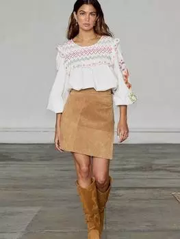 Топ с вышивкой от мэйзи Never Fully Dressed, белый