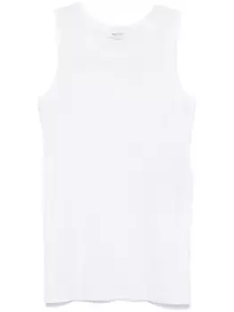 Топ с вышивкой Skull Alexander McQueen, белый