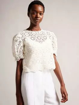 Топ с вышивкой Ted Baker Ambya, белый