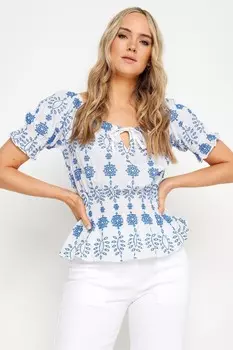 Топ с вышивкой в стиле бохо Long Tall Sally, синий