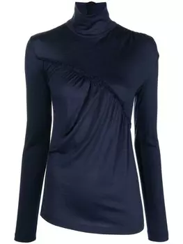 Топ с высоким воротником и длинными рукавами Dice Kayek, синий