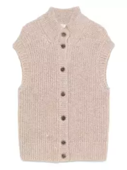 Топ с высоким воротником и пайетками Peserico, нейтральный