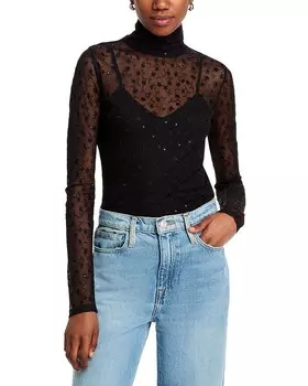 Топ с высоким воротником rag &bone Dahlia rag & bone, черный