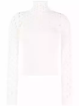 Топ с высоким воротником VALENTINO GARAVANI, нейтральный